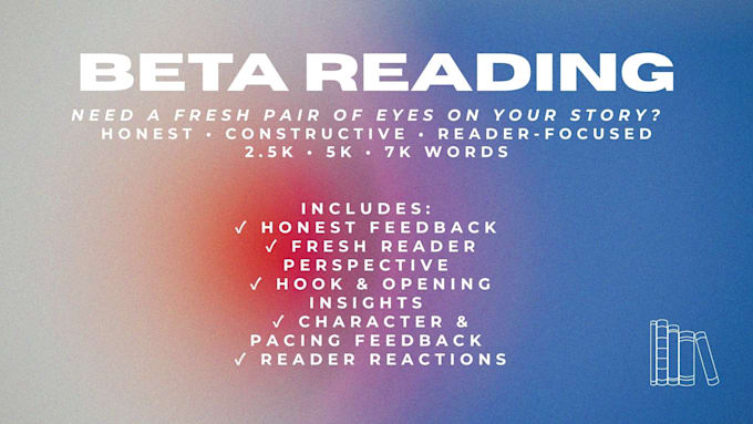 beta read your first chapter and give honest feedback