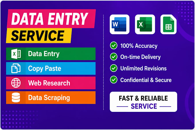 do accurate data entry, copy paste and web research