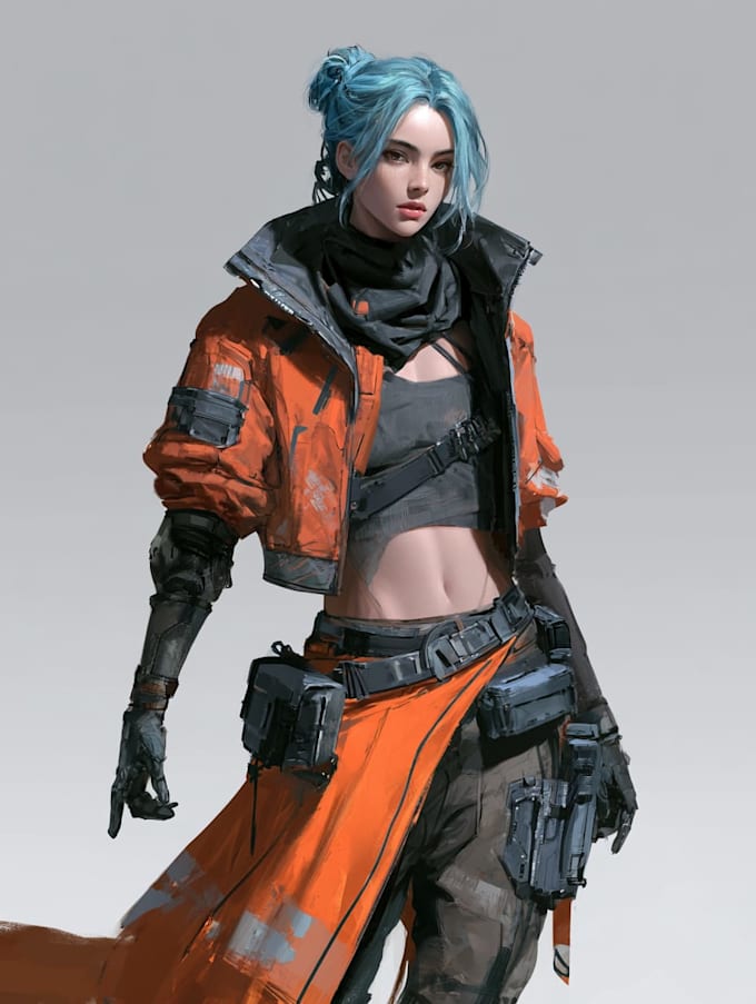 sci fi character illustration or sci fi character