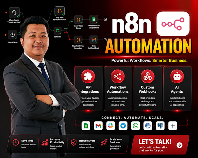 automate your workflows n8n automation specialist  ai agents