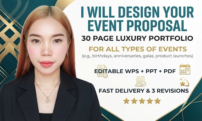 create an event planner proposal portfolio