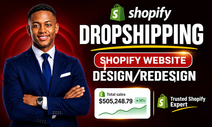 design, redesign or build a professional shopify dropshipping store