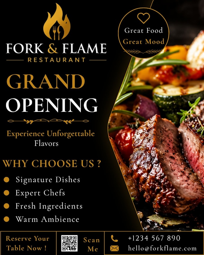 design modern restaurant flyers and posters