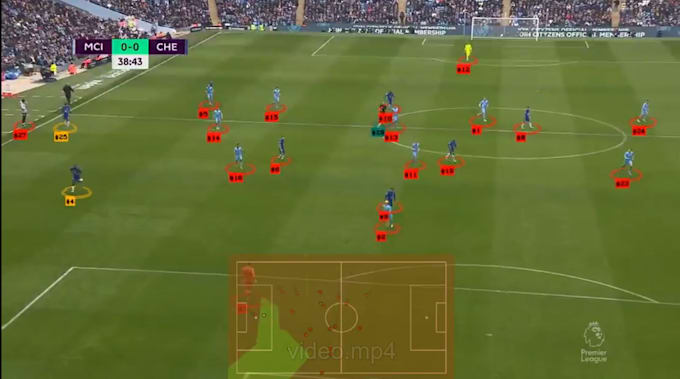 create football match analysis with player detection and tactical map