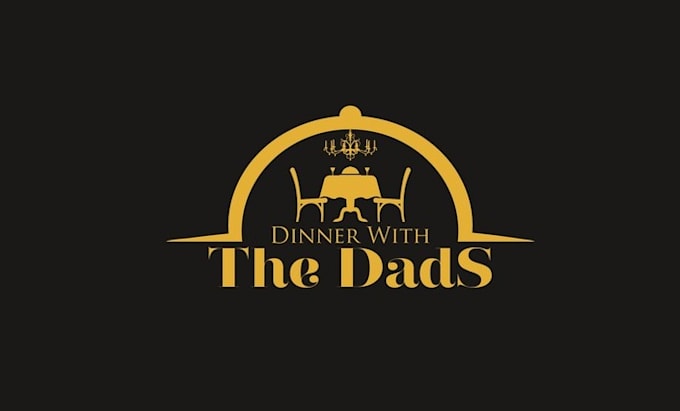 make dinner food restaurant logo with the dads