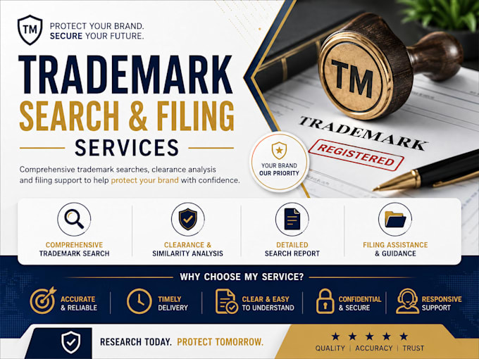 provide trademark search, analysis and filing assistance