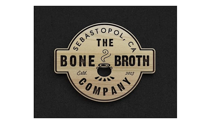 make monogram artisanal logo for the bone broth company