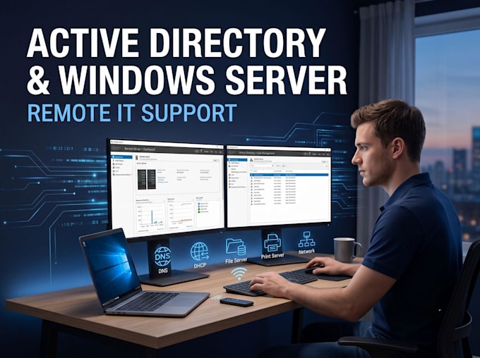 provide remote active directory and windows server support