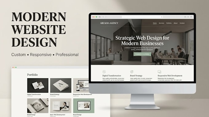 design and develop a modern website
