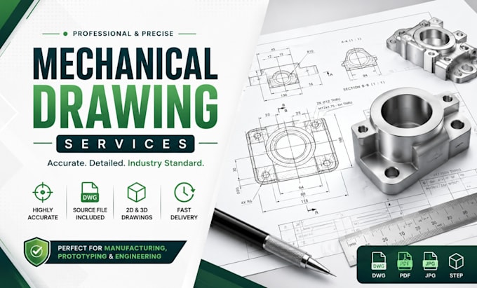create 2d manufacturing and technical drawings in autocad