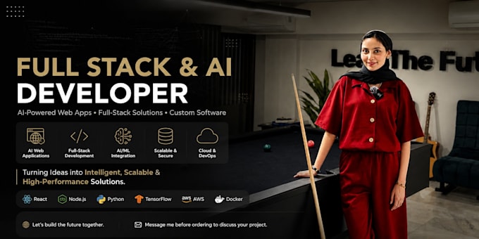 develop a full stack ai web application or ai website with ai model integration