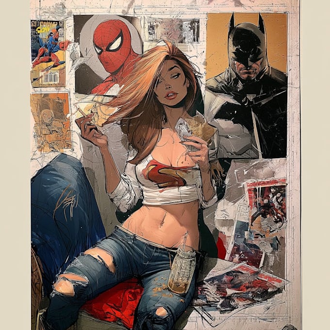do comic book lettering and comic book page