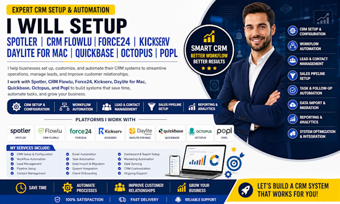 spotler crm flowlu force24 kickserv daylite for mac quickbase octopus automation