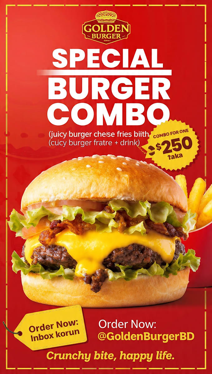 design professional food poster for restaurant and cafe