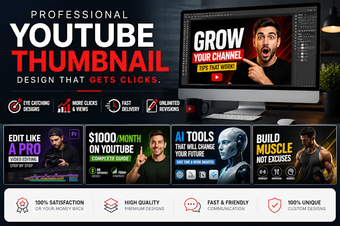 design an eye catchings youtube thumbnail