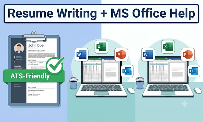 create a professional resume and handle ms office tasks