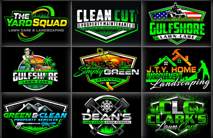 do agriculture tree landscape and lawn care logo