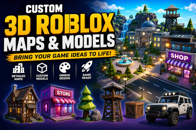 create 3d roblox maps or 3d models for your roblox game