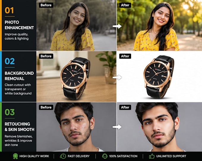 professionally edit photos and enhance image quality