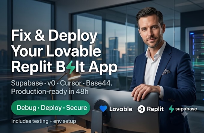 fix, improve, and launch lovable, bolt, replit, and base44 apps