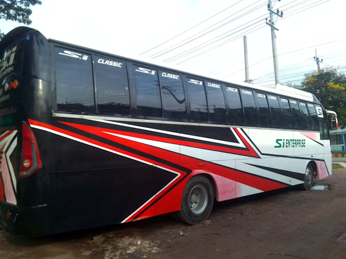add your logo, text or artwork to moving bus videos