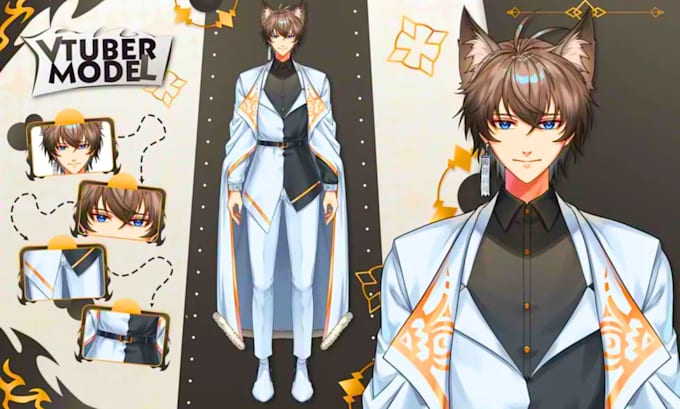 draw and rig a live2d anime vtuber 3d nsfw vtuber model vtuber model commission