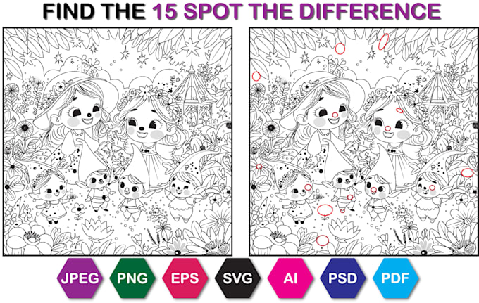 create spot the difference puzzles