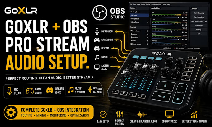 setup goxlr with obs studio for professional streaming audio