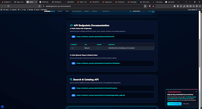 provide a powerful anime API for your anime website