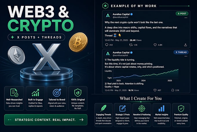 write engaging web3 and crypto x posts and threads
