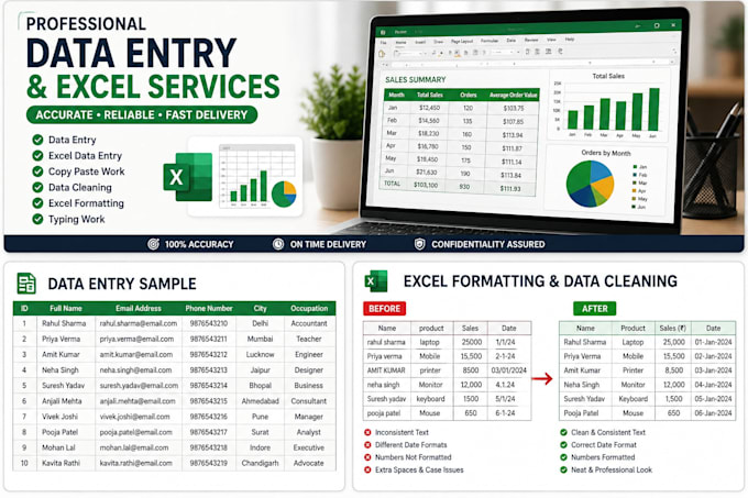 data entry and excel services