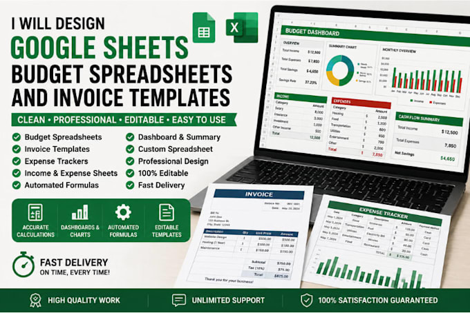 design google sheets budget spreadsheets and invoice excel templates fast