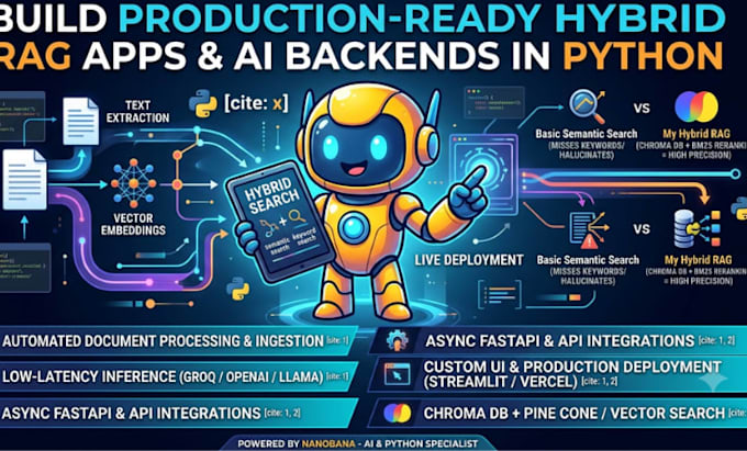 a custom hybrid rag application, llm pipeline, and ai backend in python