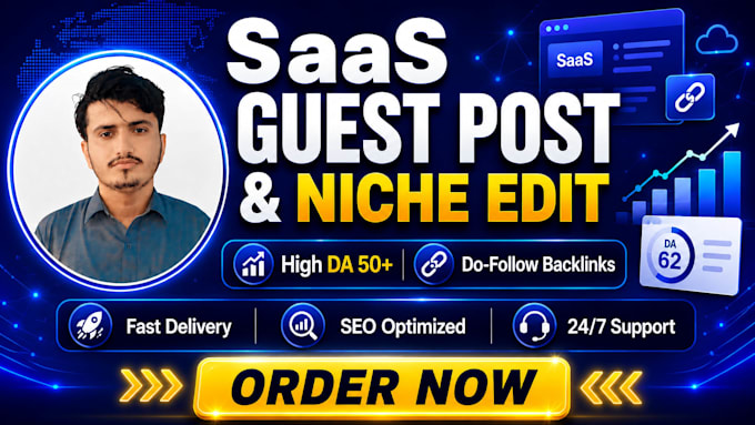 do saas guest post and link insertion on DR 70 sites