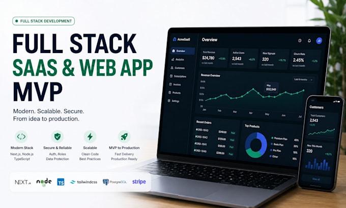 build a full stack saas mvp with next js and node js
