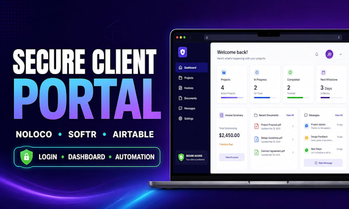 build a secure client portal with noloco softr and airtable