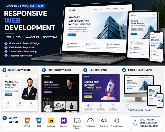 develop a modern business website
