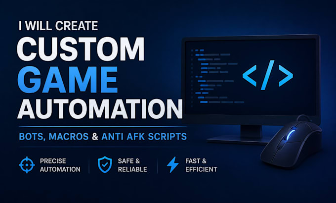 create custom game automation bots, macros, and anti afk scripts