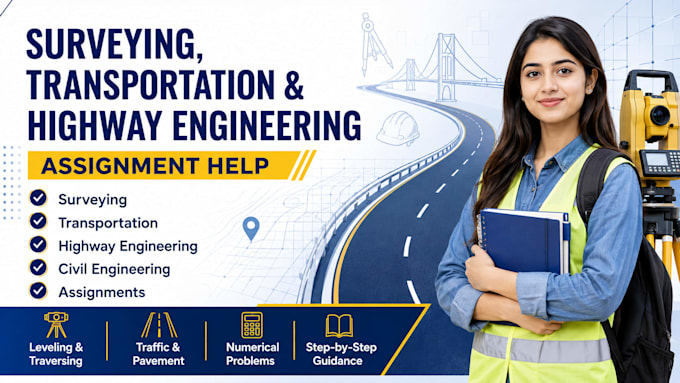 help you with surveying transportation highway engineering assignments