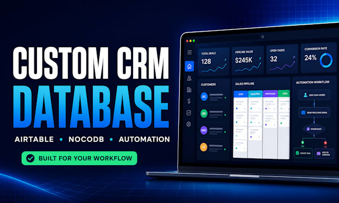 build airtable nocodb CRM databases and automate business