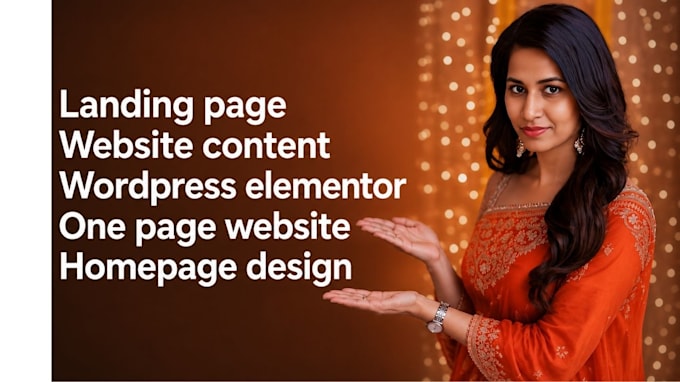 landing page, wordpress elementor one page website