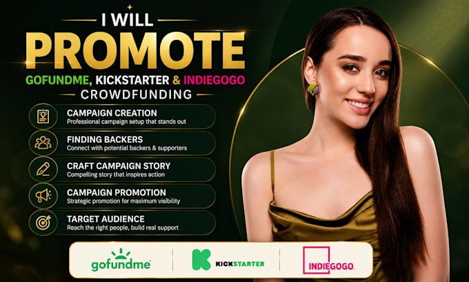 create promote gofundme kickstarter indiegogo crowdfunding