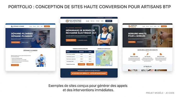 créer votre site web dépannage et btp haute conversion