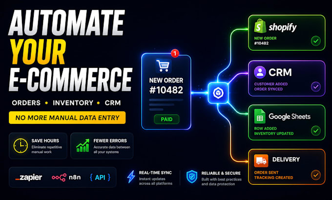 automate order and inventory sync between your store and CRM