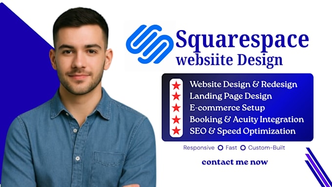 create stunning squarespace website design redsign update a responsive website