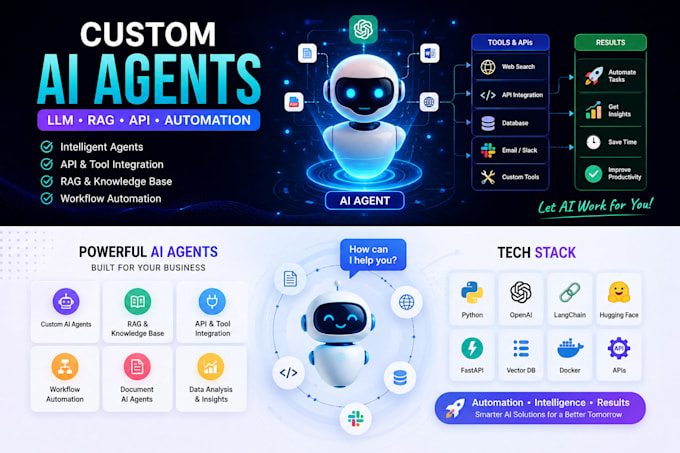 build an ai agent with llm, tools, apis and automation