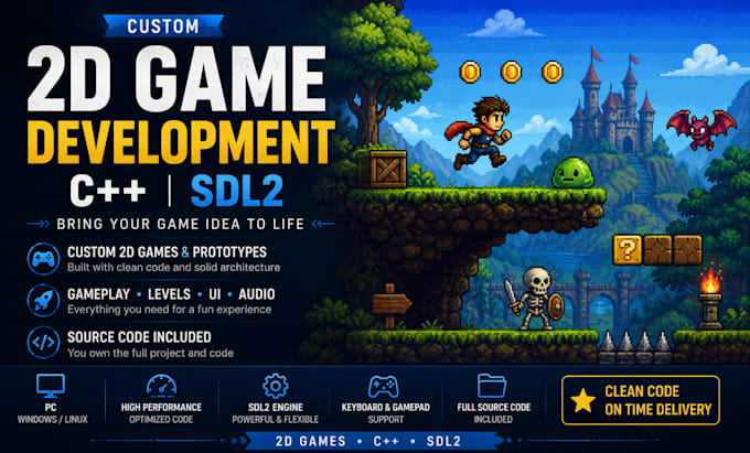 develop a custom 2d game in cpp with sdl