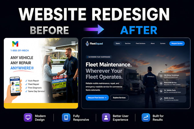 redesign your website with modern UI UX