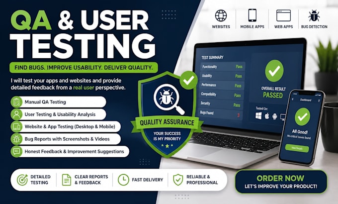 test your websites and apps and give a detailed feedback with user experience