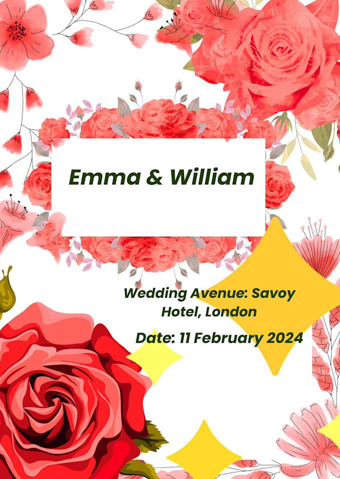 design an elegant wedding invitation card
